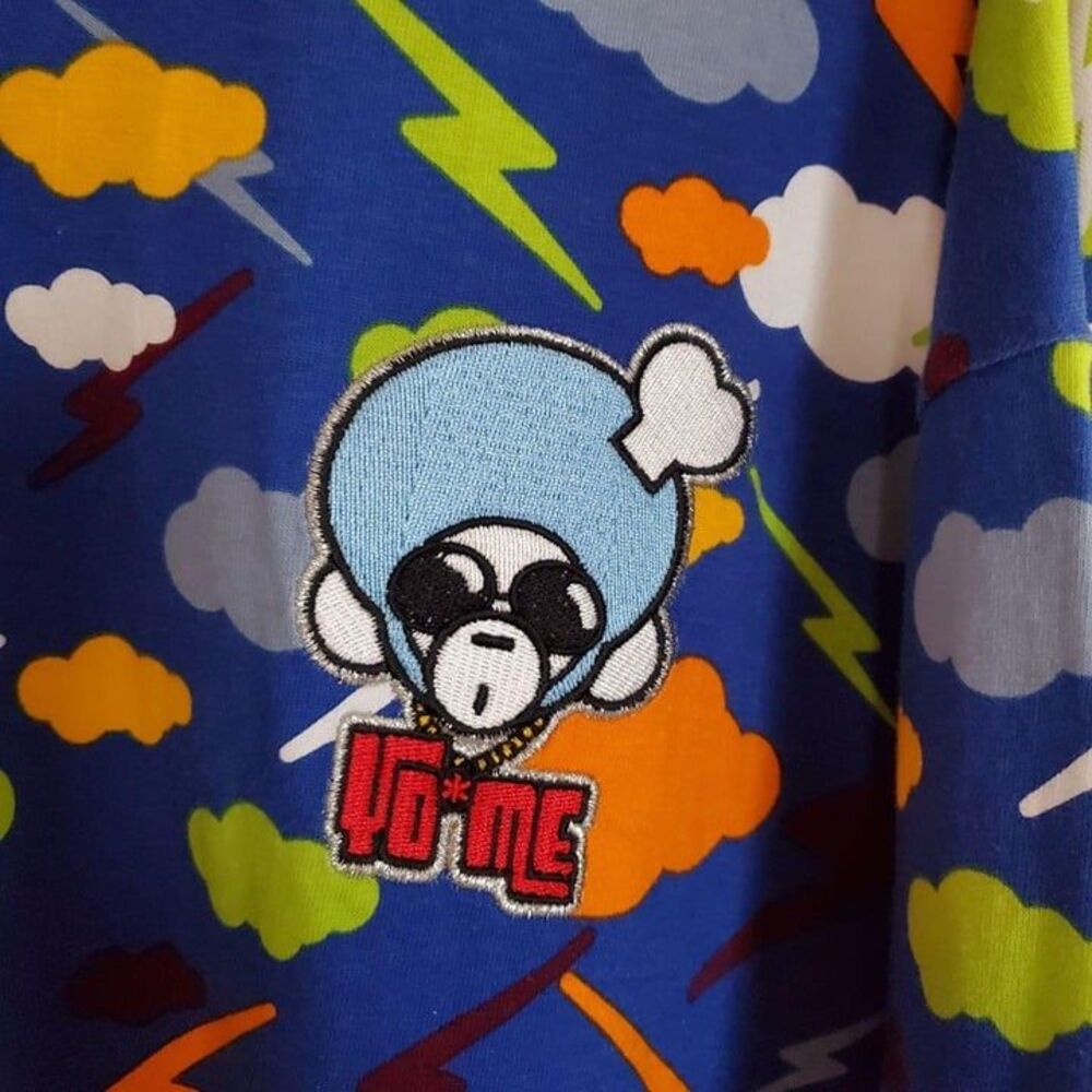 YO ME Mens Blue Shirt 4XL Polo Big & Tall Graphic - Picture 5 of 8
